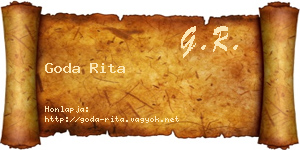Goda Rita névjegykártya