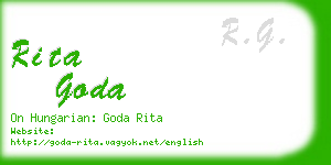 rita goda business card